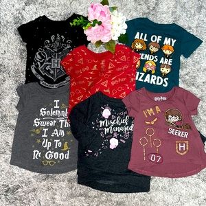Harry Potter Toddler lot/ set with 5 shirts and 1 sweatshirt 12…